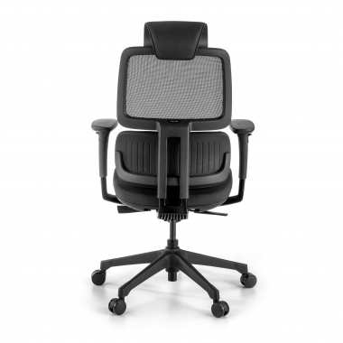 sedia ergonomica nero bjorg rete transpirante braccioli regolabili 3d supporto lombare poggiatesta 7