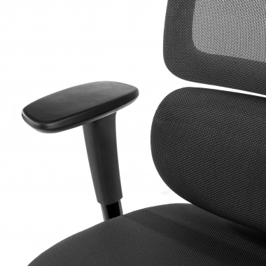 sedia ergonomica nero bjorg rete transpirante braccioli regolabili 3d supporto lombare poggiatesta 5