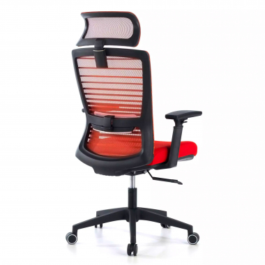 sedia da ufficio rosso tesla rete transpirante braccioli regolabili 3d supporto lombare poggiatesta 7