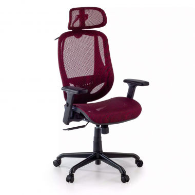 sedia ergonomica rosso locktech rete transpirante braccioli regolabili 1d supporto lombare poggiatesta 1