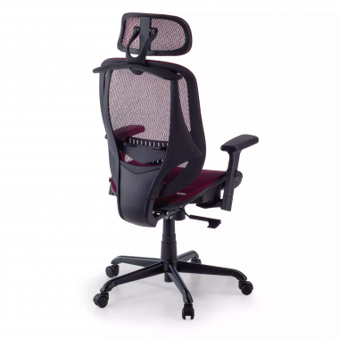 sedia ergonomica rosso locktech rete transpirante braccioli regolabili 1d supporto lombare poggiatesta 8