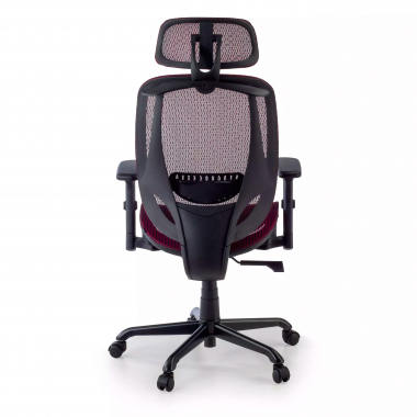 sedia ergonomica rosso locktech rete transpirante braccioli regolabili 1d supporto lombare poggiatesta 9