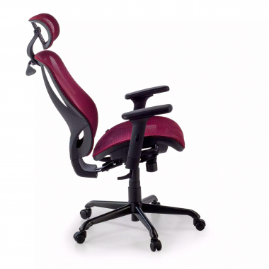 sedia ergonomica rosso locktech rete transpirante braccioli regolabili 1d supporto lombare poggiatesta 10