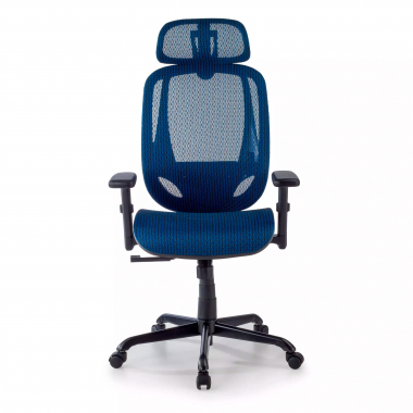 sedia ergonomica blu locktech rete transpirante braccioli regolabili 1d supporto lombare poggiatesta 5