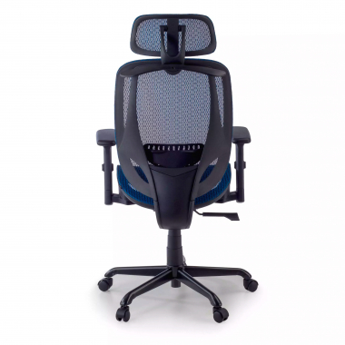 sedia ergonomica blu locktech rete transpirante braccioli regolabili 1d supporto lombare poggiatesta 8