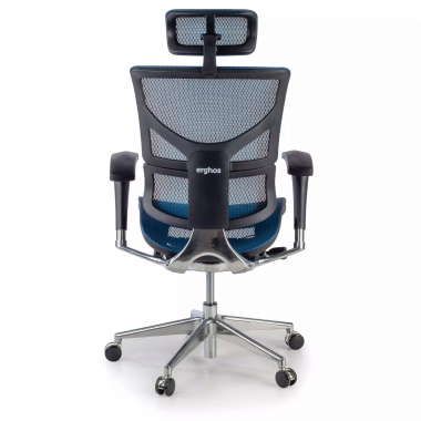 sedia ergonomica blu next2 con poggiatesta rete transpirante braccioli regolabili 4d supporto lombare poggiatesta 7