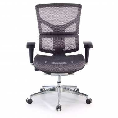 sedia ergonomica grigio next2 senza poggiatesta rete transpirante braccioli regolabili 4d doppio supporto lombare 4