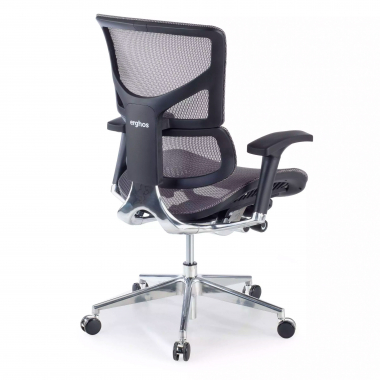 sedia ergonomica grigio next2 senza poggiatesta rete transpirante braccioli regolabili 4d doppio supporto lombare 7