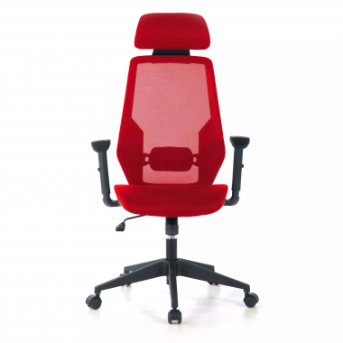 sedia da ufficio rosso belinda rete transpirante braccioli regolabili 1d supporto lombare poggiatesta 3