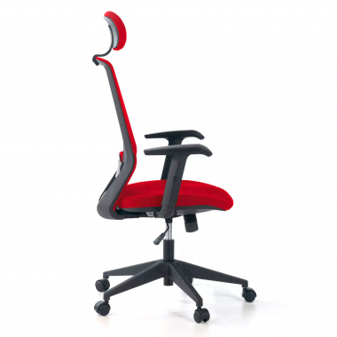 sedia da ufficio rosso belinda rete transpirante braccioli regolabili 1d supporto lombare poggiatesta 4