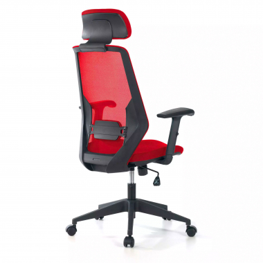 sedia da ufficio rosso belinda rete transpirante braccioli regolabili 1d supporto lombare poggiatesta 5