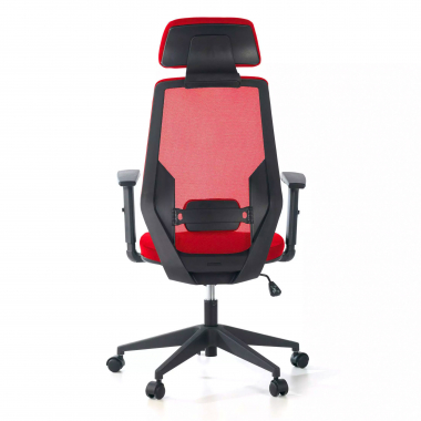 sedia da ufficio rosso belinda rete transpirante braccioli regolabili 1d supporto lombare poggiatesta 6