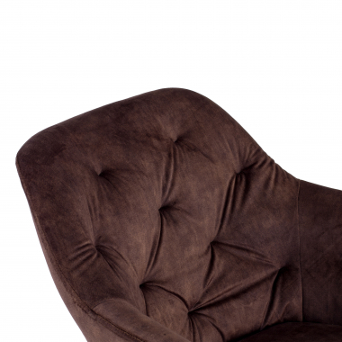 sedia girevole marrone rose tessuto senza braccioli 8