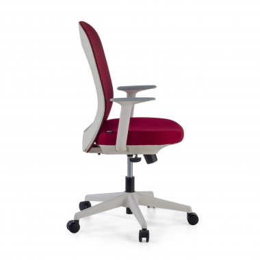sedia da ufficio economica rosso saura rete transpirante braccioli fissi supporto lombare 4