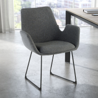Sedia Conferenza Glamm, Cantilever, struttura in acciaio
