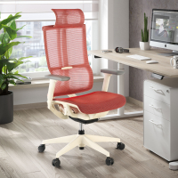 Sedia Ergonomica con poggiatesta Enjoy white, Meccanismo Synchro
