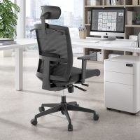 Sedia da ufficio ergonomica Akira con poggiatesta