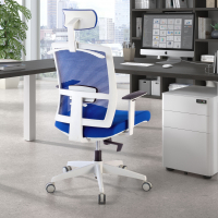 Sedia Ufficio Ergonomica Akira white con poggiatesta
