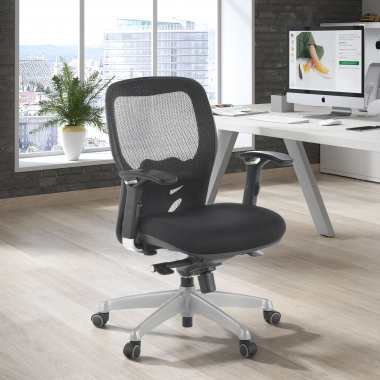 sedia smart working nero senza poggiatesta rete transpirante braccioli regolabili 3d supporto lombare 2