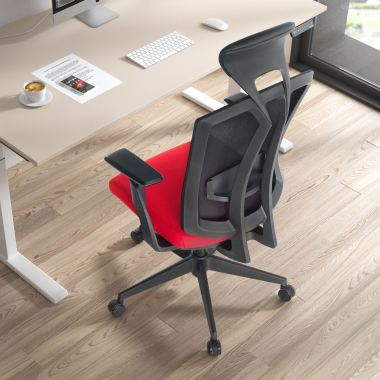 sedia ergonomica rosso ridley rete transpirante braccioli regolabili 3d supporto lombare poggiatesta 9