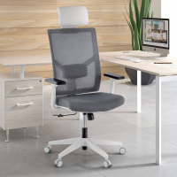 Sedia Scrivania Ergonomica Verdi white, braccioli regolabili, con poggiatesta