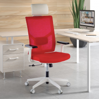 Sedia Scrivania Ergonomica Verdi white, braccioli regolabili, con poggiatesta