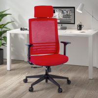 Sedia da Studio Magnum, con poggiatesta, rete
