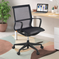 Sedia ufficio Design Fox black, Schienale Basculante, in Rete