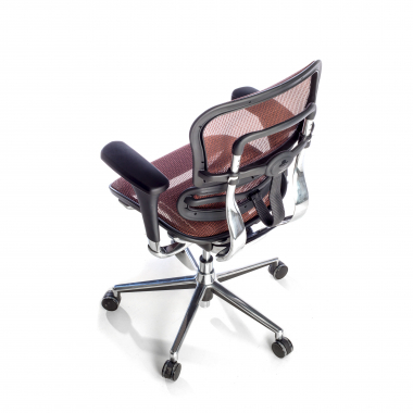 sedia da ufficio economica arancione rosso rete transpirante braccioli regolabili 4d doppio supporto lombare 9