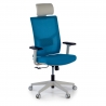 Sedia Scrivania Ergonomica Verdi white, braccioli regolabili, con poggiatesta