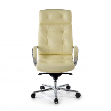 sedia da ufficio bianco windsor vera pelle braccioli imbottiti 3