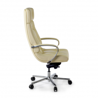 sedia da ufficio bianco windsor vera pelle braccioli imbottiti 4
