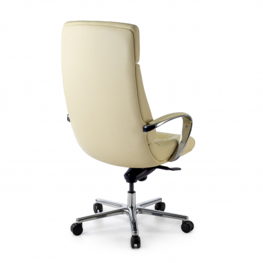 sedia da ufficio bianco windsor vera pelle braccioli imbottiti 6