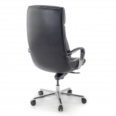 sedia da ufficio nero windsor vera pelle braccioli imbottiti 6