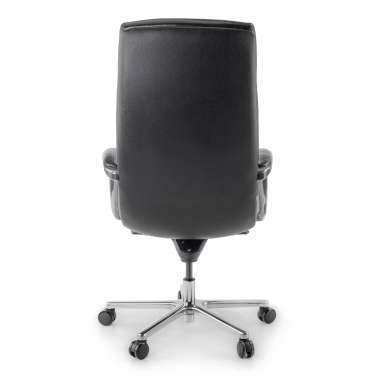 sedia da ufficio nero windsor vera pelle braccioli imbottiti 7
