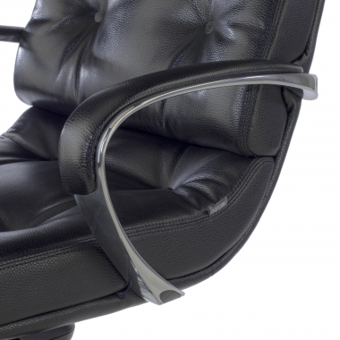 sedia da ufficio nero windsor vera pelle braccioli imbottiti 5