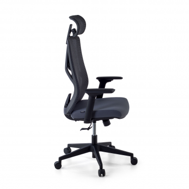 sedia ergonomica grigio quick rete transpirante braccioli regolabili 3d supporto lombare poggiatesta 4
