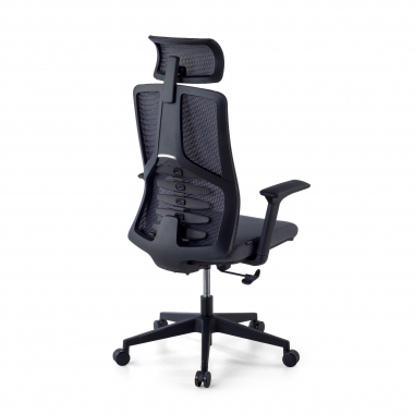 sedia ergonomica grigio quick rete transpirante braccioli regolabili 3d supporto lombare poggiatesta 5