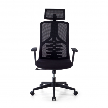 sedia ergonomica nero quick rete transpirante braccioli regolabili 3d supporto lombare poggiatesta 5