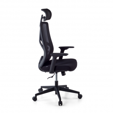 sedia ergonomica nero quick rete transpirante braccioli regolabili 3d supporto lombare poggiatesta 6