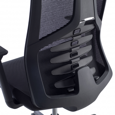 sedia ergonomica nero quick rete transpirante braccioli regolabili 3d supporto lombare poggiatesta 7