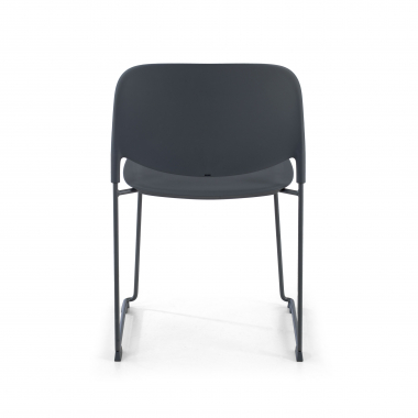 sedia da conferenza grigio senza bracci di plastica senza braccioli 7