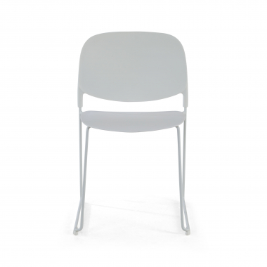 sedia da conferenza bianco senza bracci di plastica senza braccioli 3