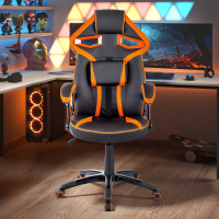 Sedia Gaming Warrior supporto lombare, imbottita