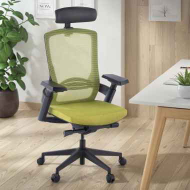 sedia ergonomica verde wagner rete transpirante braccioli regolabili 3d supporto lombare 2