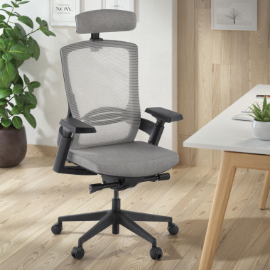 sedia ergonomica grigio wagner rete transpirante braccioli regolabili 3d supporto lombare 2