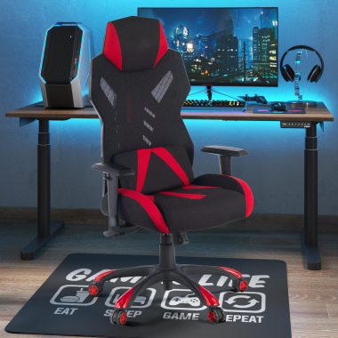 sedia gaming rosso fenix rete transpirante braccioli regolabili 3d 2
