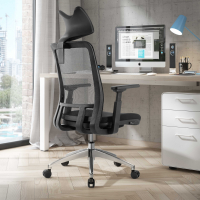 Sedia per ufficio ergonomica Shifter, con poggiatesta, rete