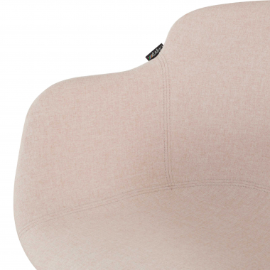 sedia da conferenza beige struttura base a slitta rete transpirante braccioli fissi 8
