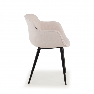 sedia da conferenza nero beige 4 gambe tessuto braccioli imbottiti 6